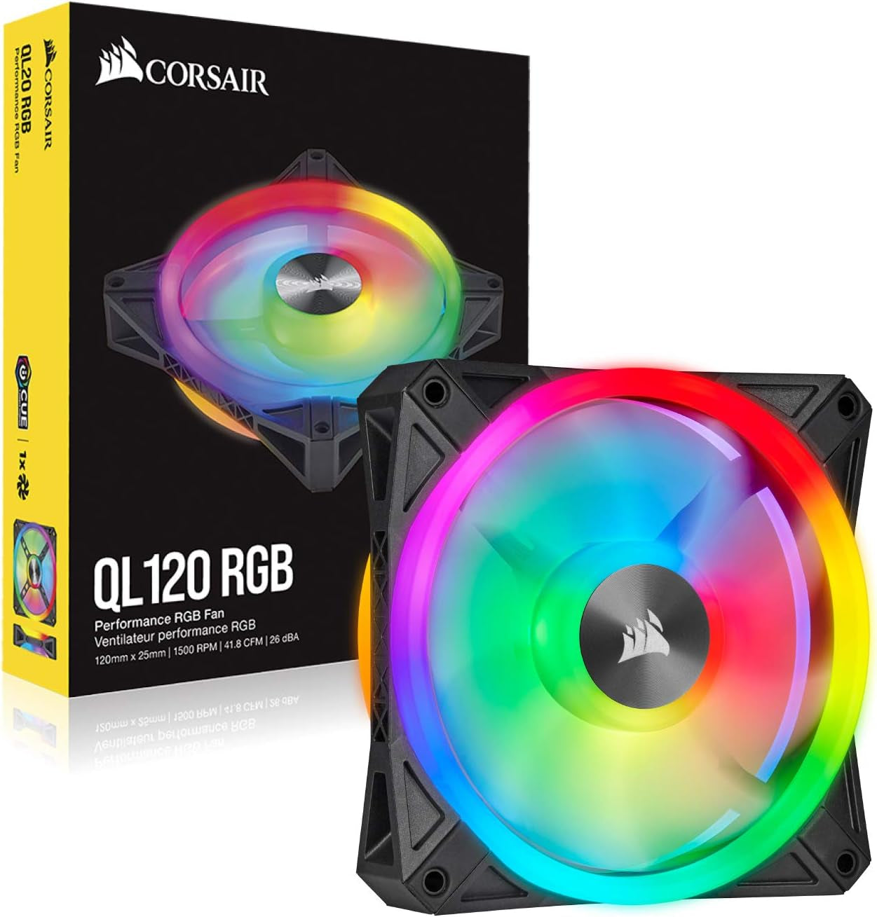 QL Series, Ql120 RGB, 120Mm RGB LED Fan, Single Pack - Black